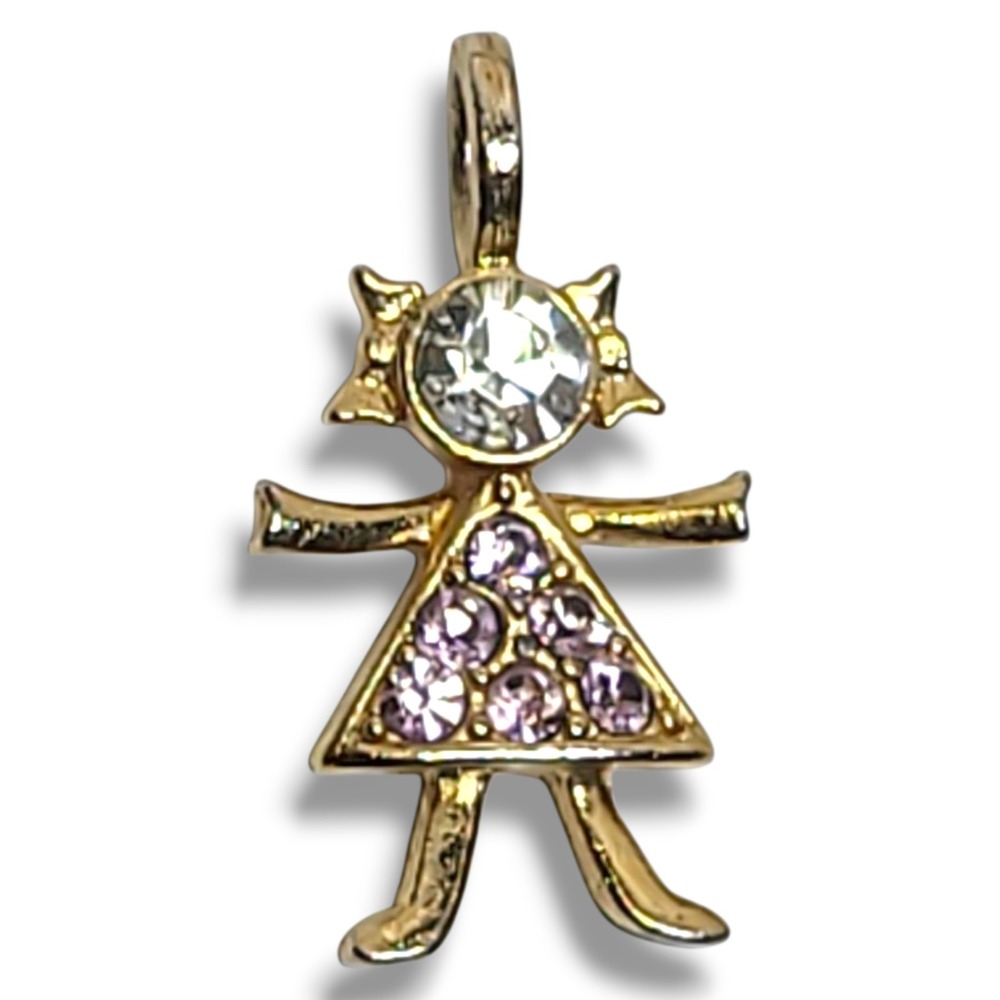 Vintage K.L.S.‎ Birthstone Charm Purple Alexandrite June Daughter Granddaughter